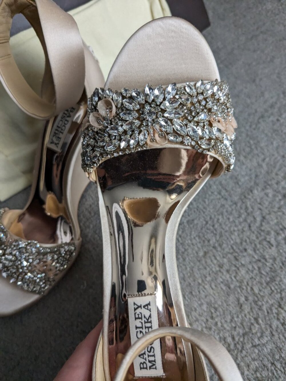 NEW Badgley Mischka Lauren ankle strap wedge 7 - Picture 7 of 9